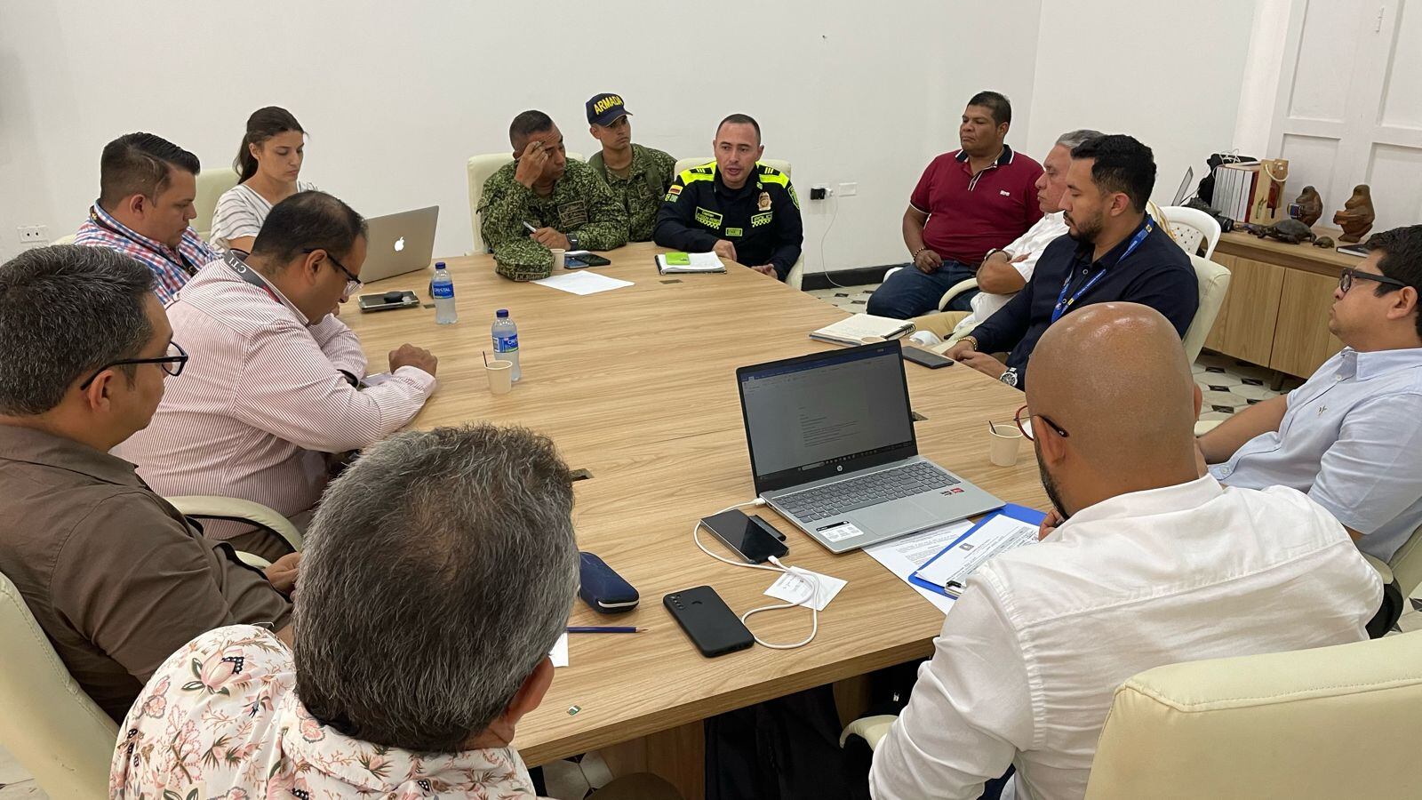 Consejo de seguridad en Lorica, Córdoba. Foto: prensa Alcaldía de Lorica.