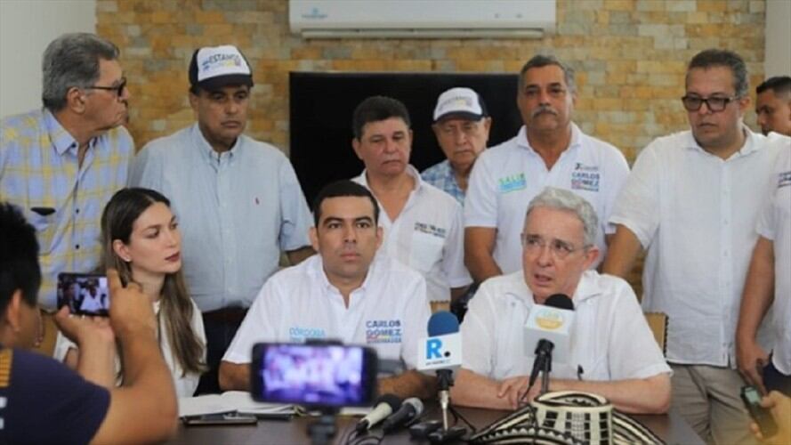 Allegados al expresidente como la senadora Ruby Chagüi y el diputado Carlos Gómez, consideraron como injusta la medida de aseguramiento domiciliaria. . Foto: Archivos W