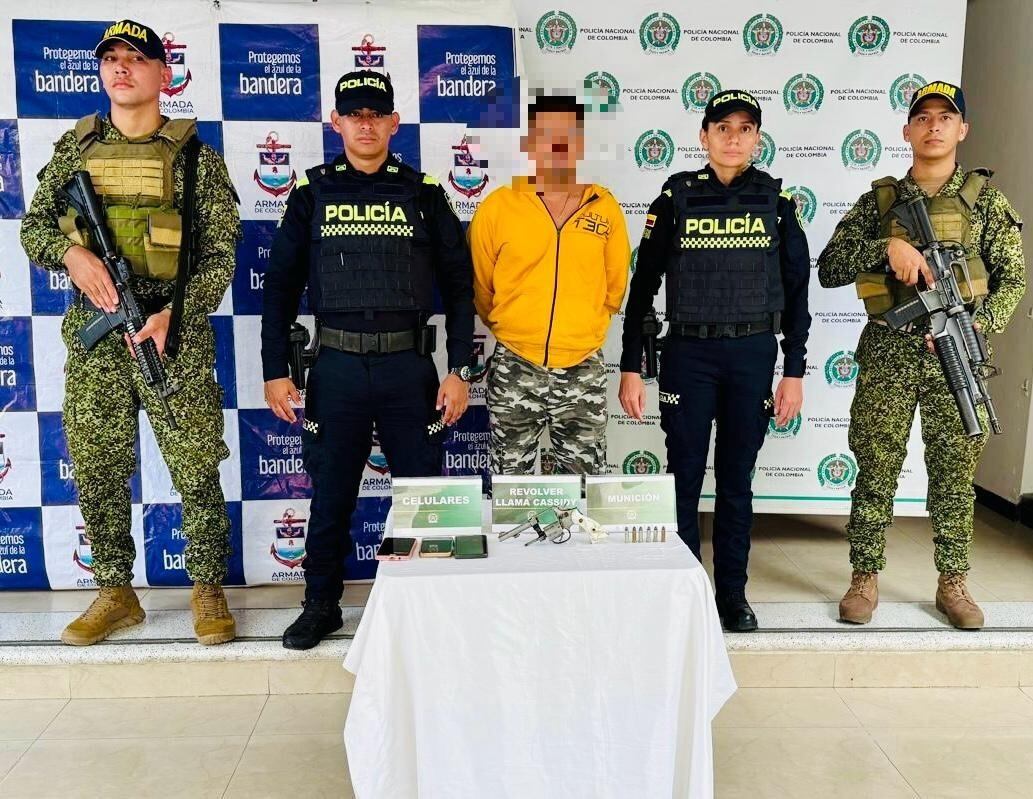 Alias ‘Pantera’, presunto sicario del Clan del Golfo, fue capturado en el departamento de Sucre. Foto: suministrada.