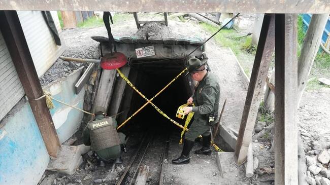 Grupo de Salvamiento Minero de la Agencia Nacional Minera se adelantó el operativo. Foto: Policía Metropolitana de Tunja.