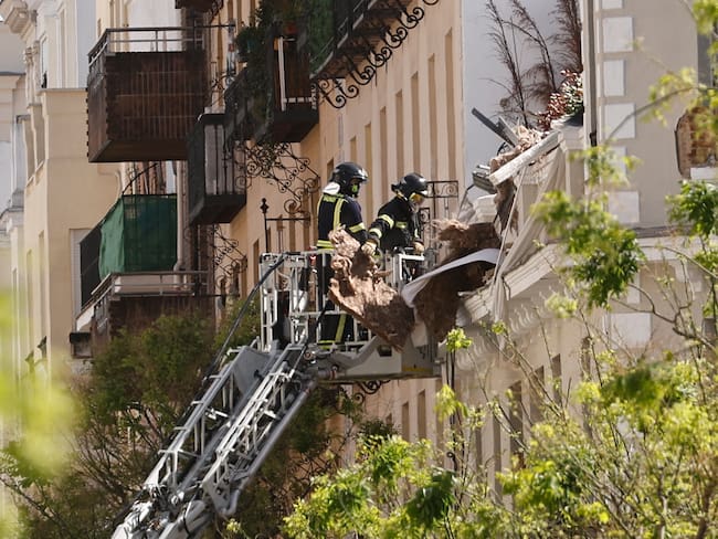Explosión en un edificio del barrio de Salamanca de Madrid. Crédito: EFE