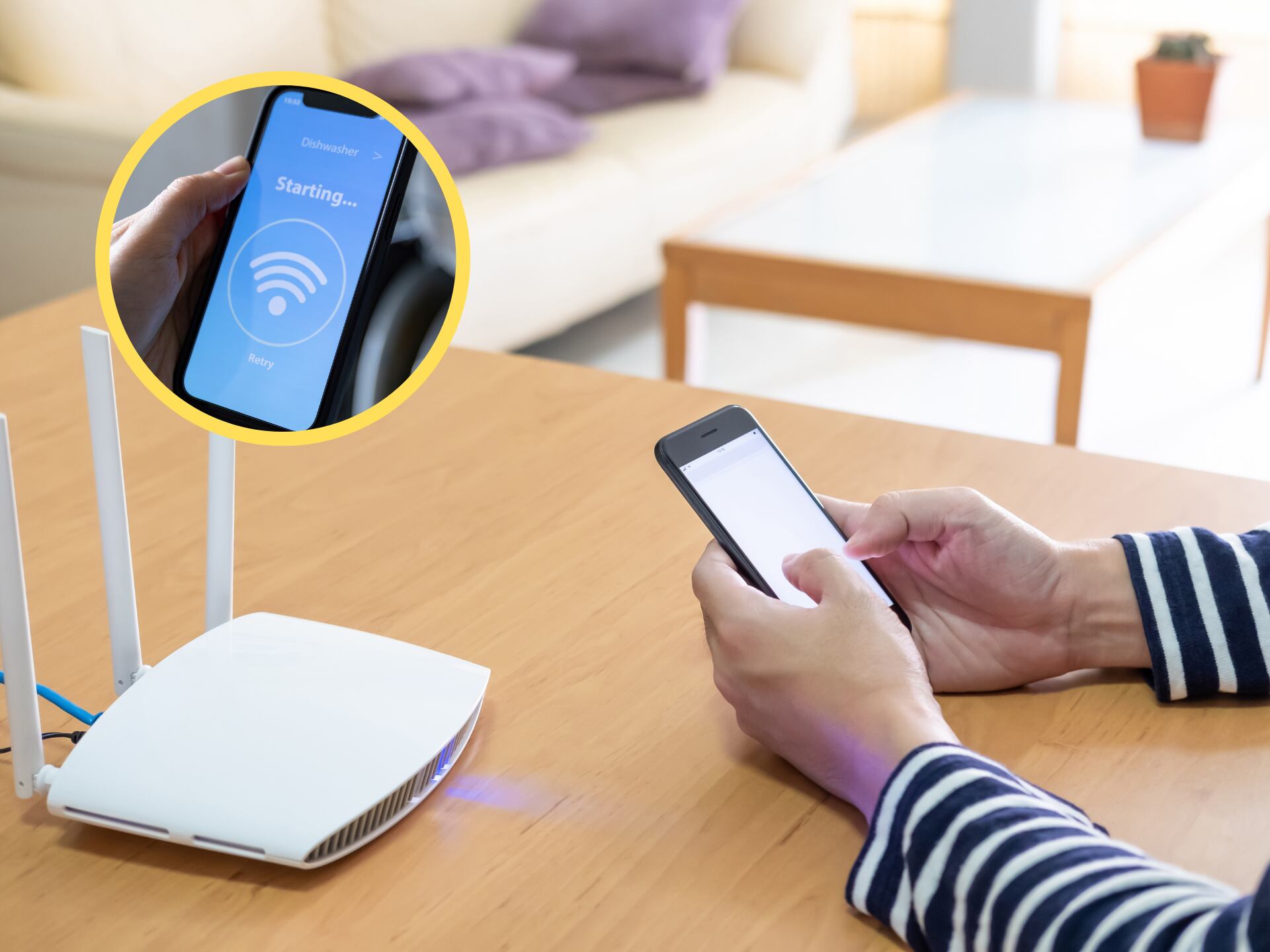 Persona verificando su velocidad de Internet (GettyImages)