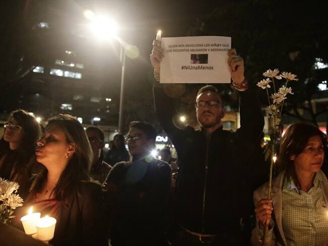 Plantón en el Parque Lourdes por el asesinato de Yuliana Samboni. Foto: Colprensa - Luisa González