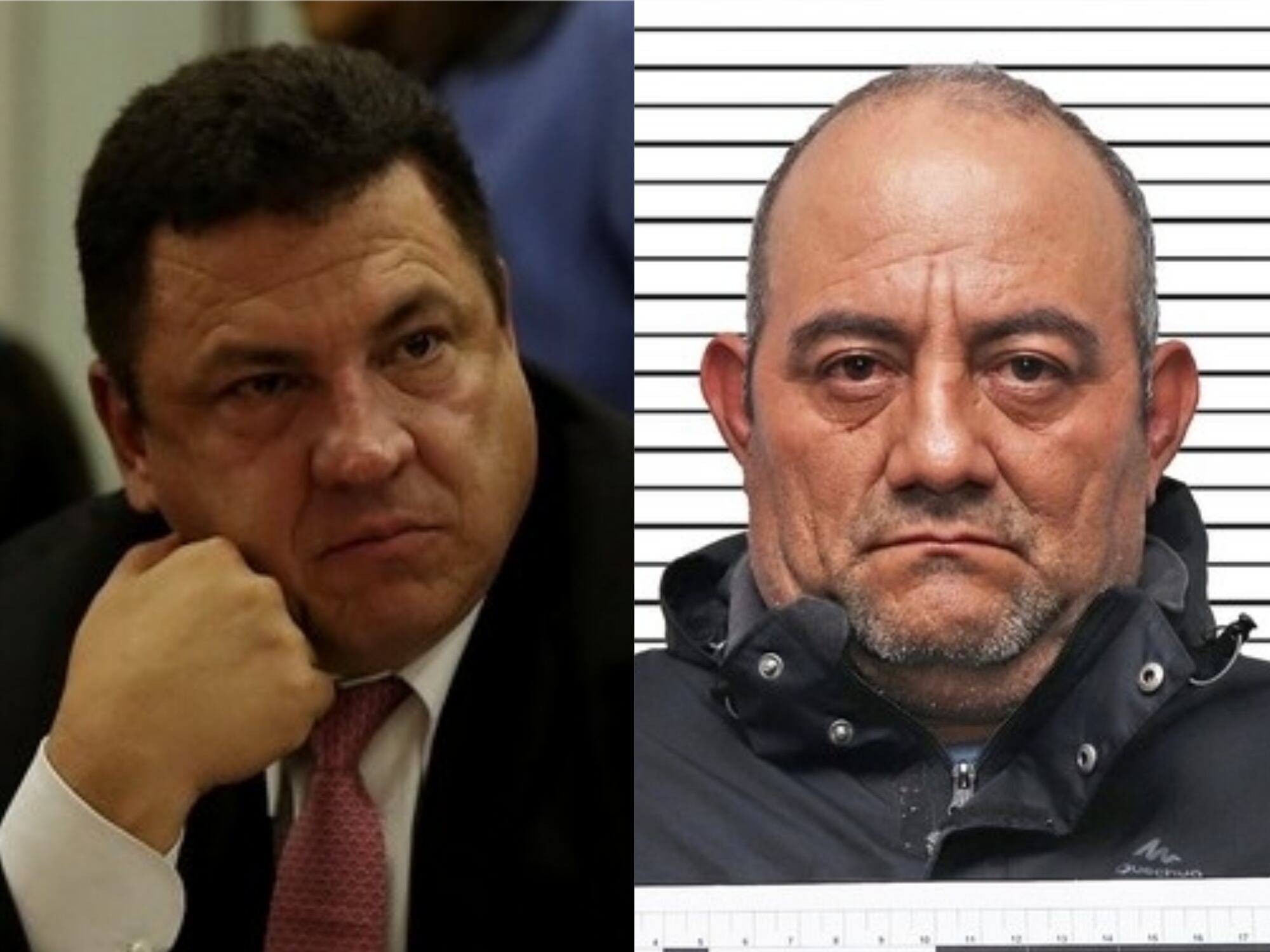 Miguel Ángel Pinto y alias 'Otoniel'. Foto: Colprensa - Diego Pineda