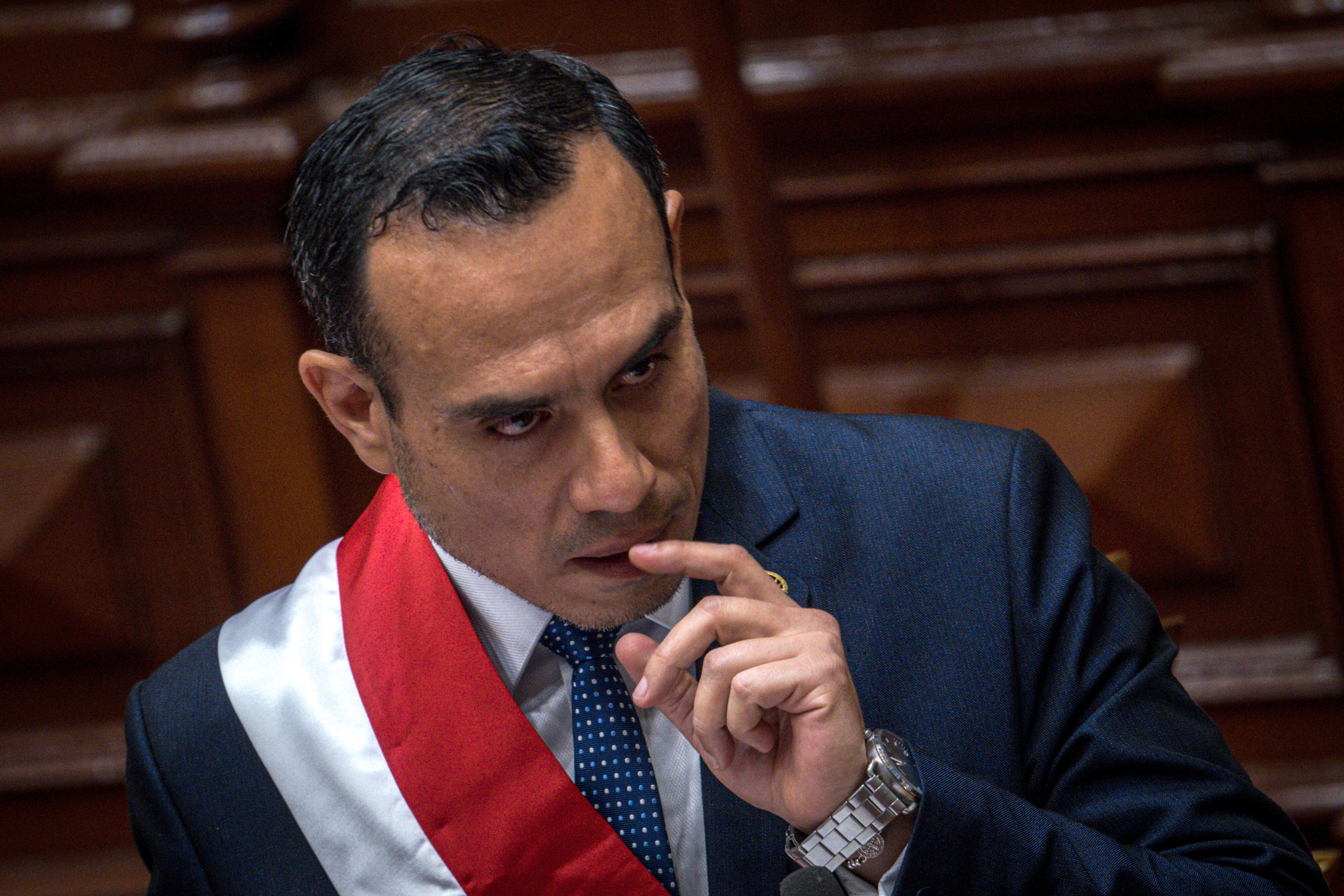 El Presidente de Perú, José Jerí en el Congreso de la República. FOTO: John Reyes Mejía/Getty Images