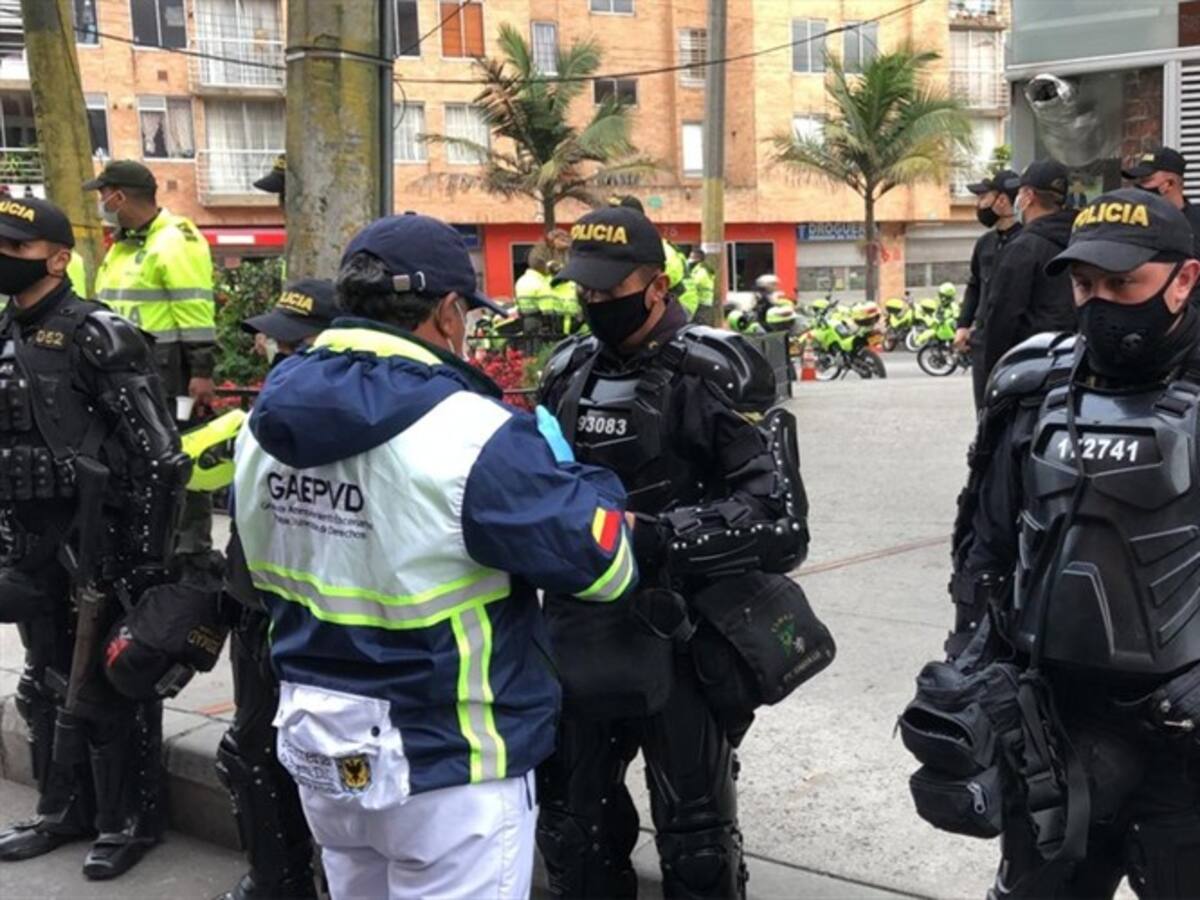 Defensoría del Pueblo verificó implementos del ESMAD para la marcha