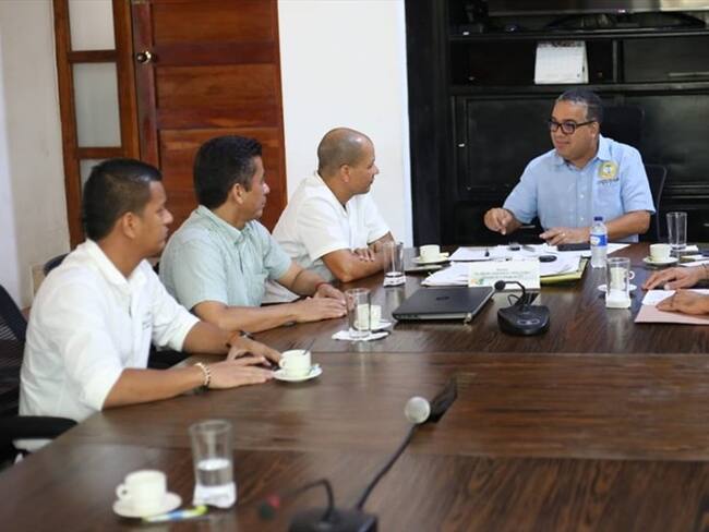 En reunión en la Alcaldía de Cartagena fue notificada la decisión del alcalde de Turbaco. Foto: Cortesía.