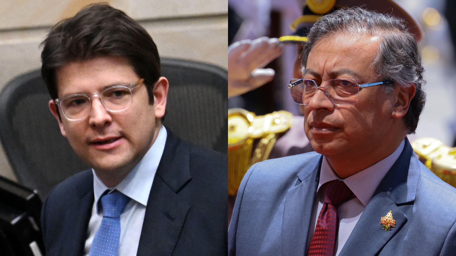 Gustavo Petro. Foto: Franklin Jacome/Getty Images - Miguel Uribe. Foto: RAUL ARBOLEDA/AFP via Getty Images.