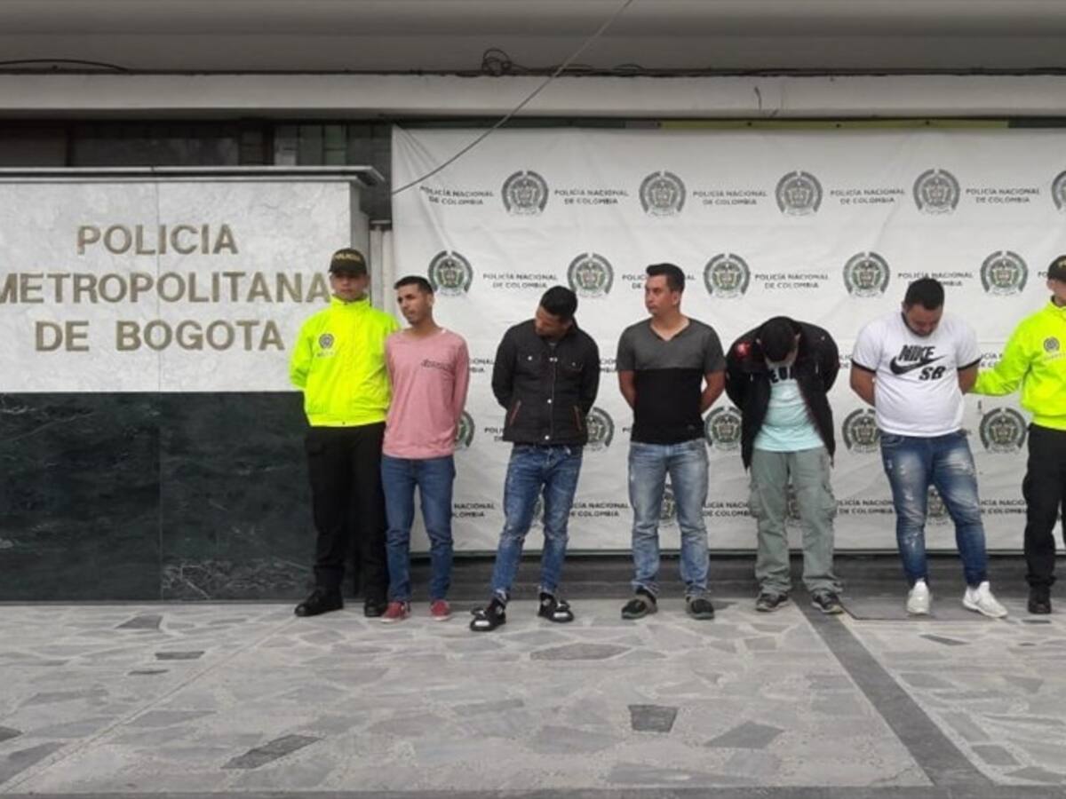 Policía desarticuló la banda delincuencial "Los Oportunistas" en Bogotá