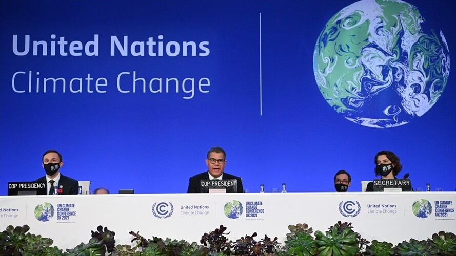 Reunión mundial COP26 para el cambio climático. Foto: Jeff J Mitchell/Getty Images