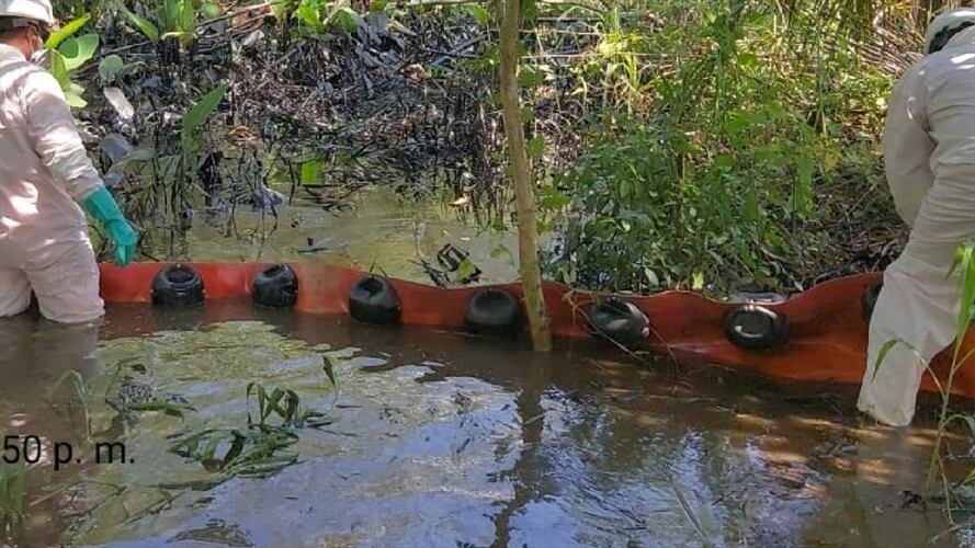 Derrame de crudo . Foto:Ecopetrol