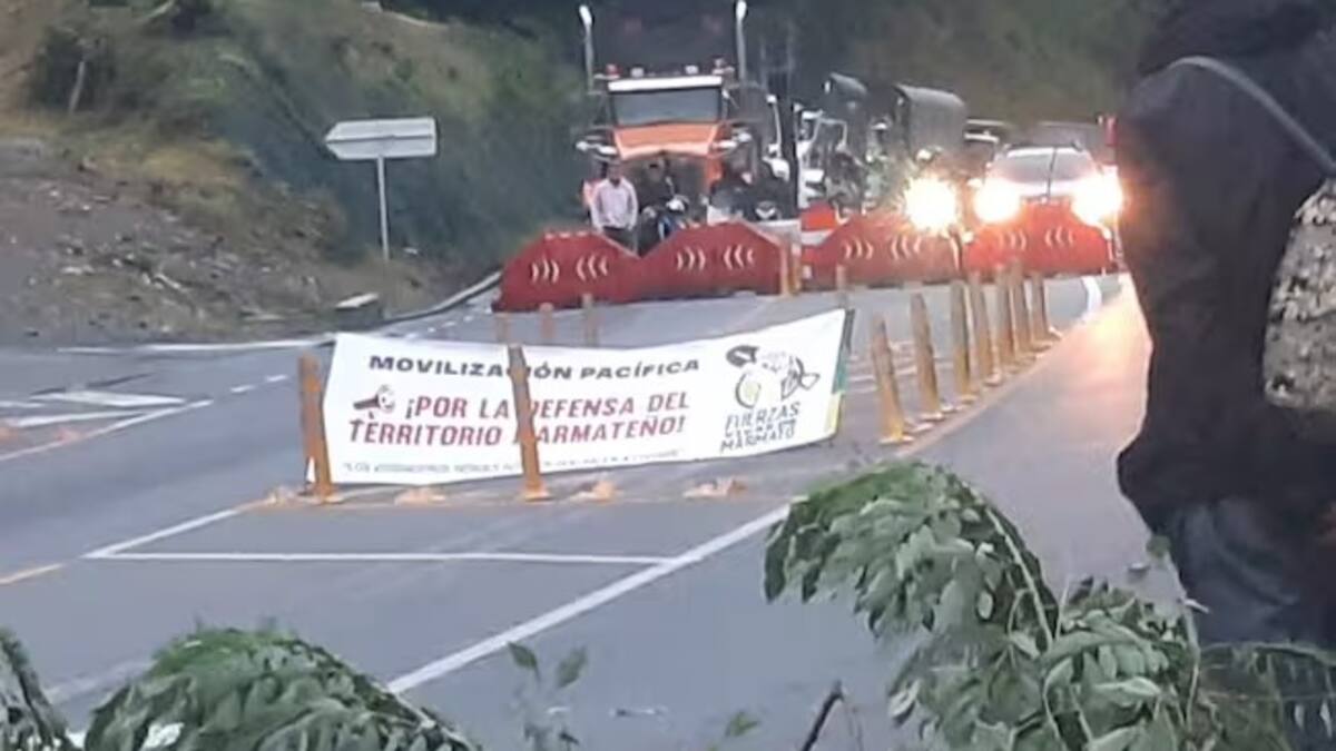 Por paro minero, bloquean a esta hora la vía Manizales - Medellín