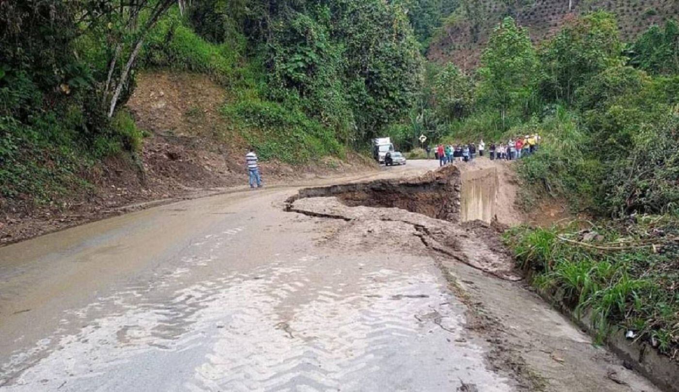 Emergencias por lluvias en el norte de Caldas. Crédito: Secretaría de Medio Ambiente de Caldas.