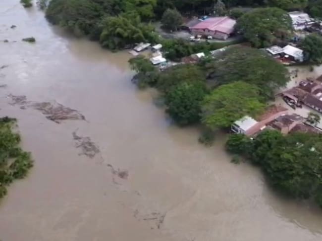 Uno de los municipios más afectados es Cartago, donde se desbordaron los ríos Cauca y La Vieja dejando varias familias damnificadas. Foto: Cortesía.