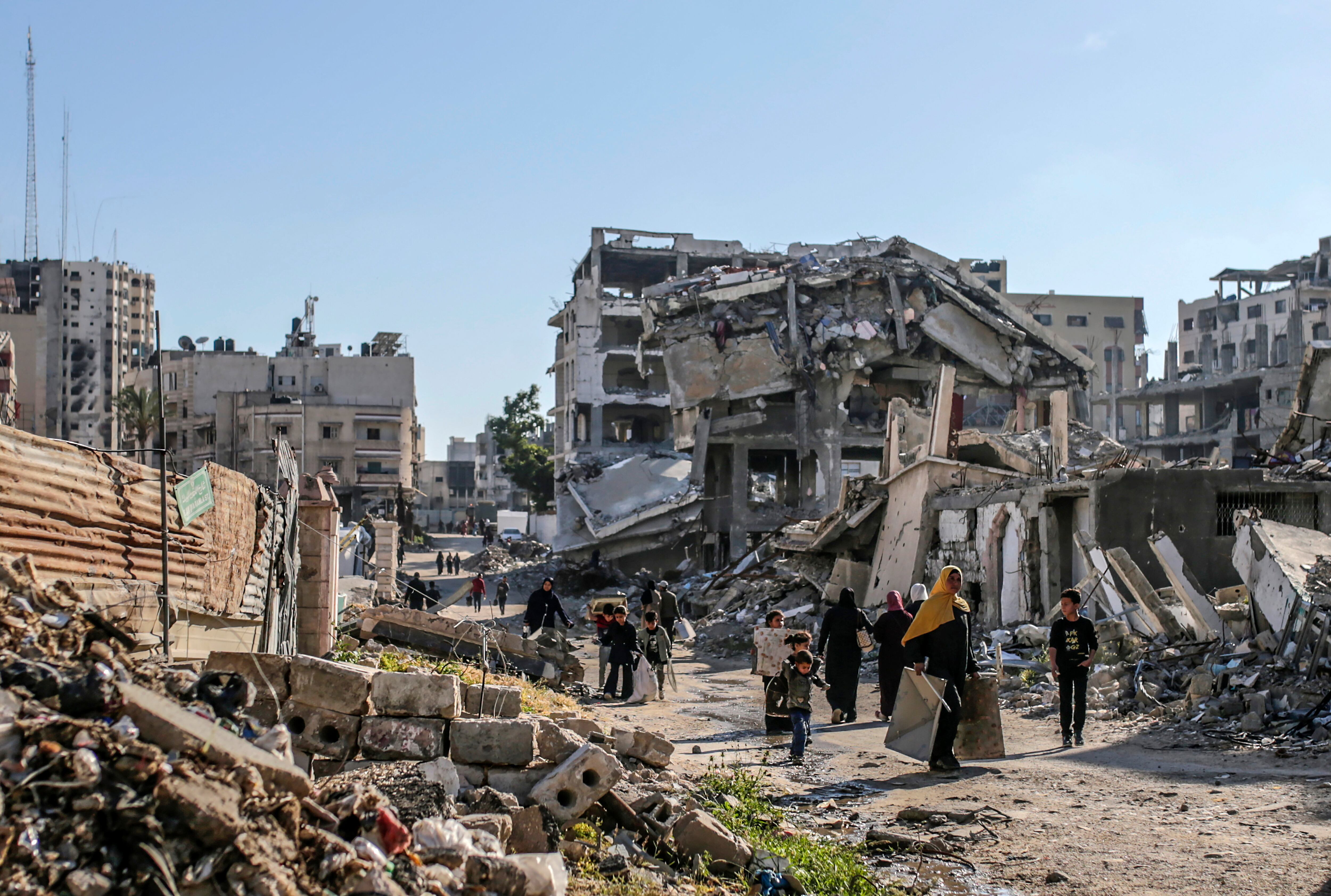 Ataques en Gaza. FOTO: EFE/EPA/MOHAMMED SABER