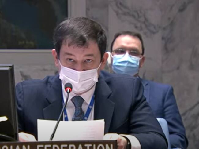 El representante ruso ante el Consejo de Seguridad de la Organización de Naciones Unidas (ONU), Dmitry Polyanskiy. Foto/Cortesía Organización de las Naciones Unidas (ONU).