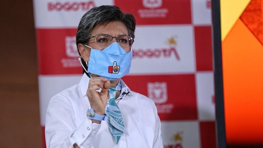 La alcaldesa de Bogotá Claudia López se refirió a la muerte de nueve personas tras un incendio al interior de una estación de Policía de Soacha. Foto: Colprensa / CAMILA DÍAZ