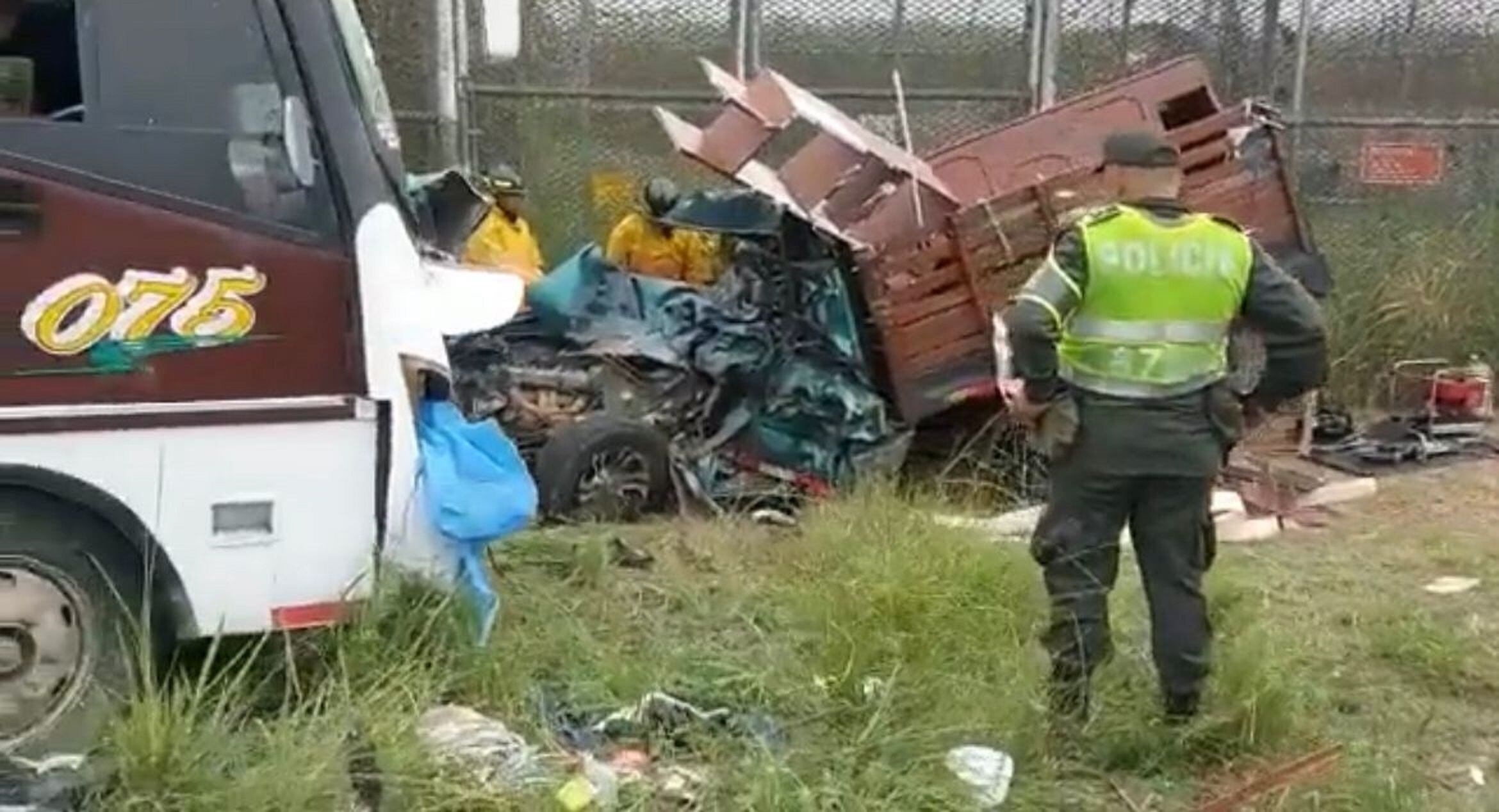 Foto del accidente. Foto: suministrada