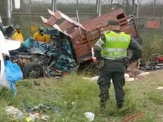 Foto del accidente. Foto: suministrada