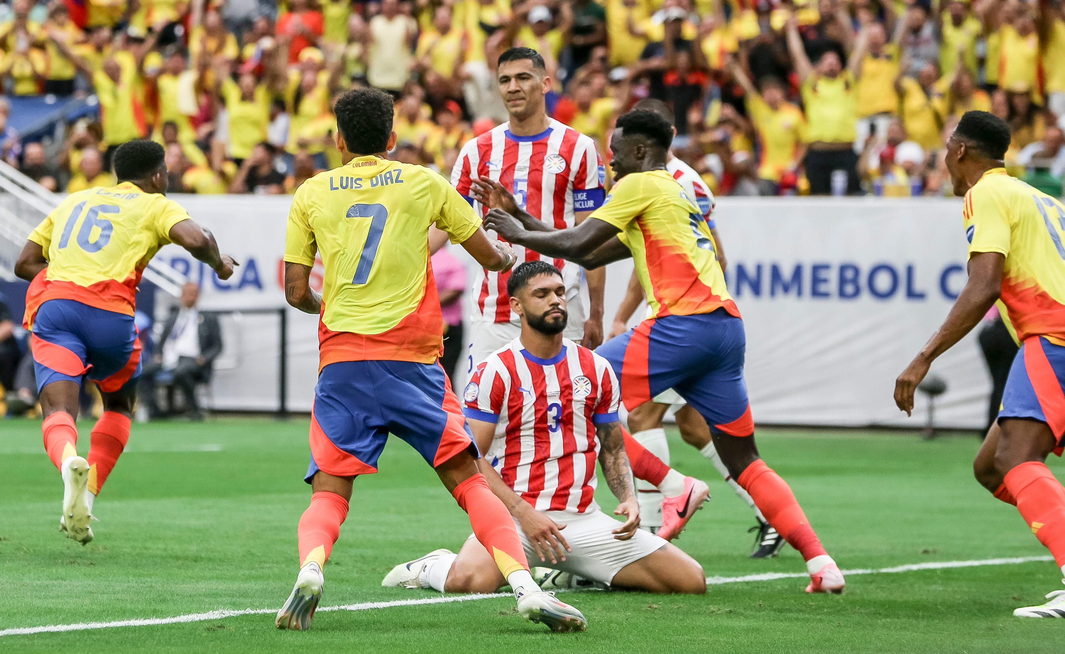 Colombia vs. Paraguay. Foto: EFE.