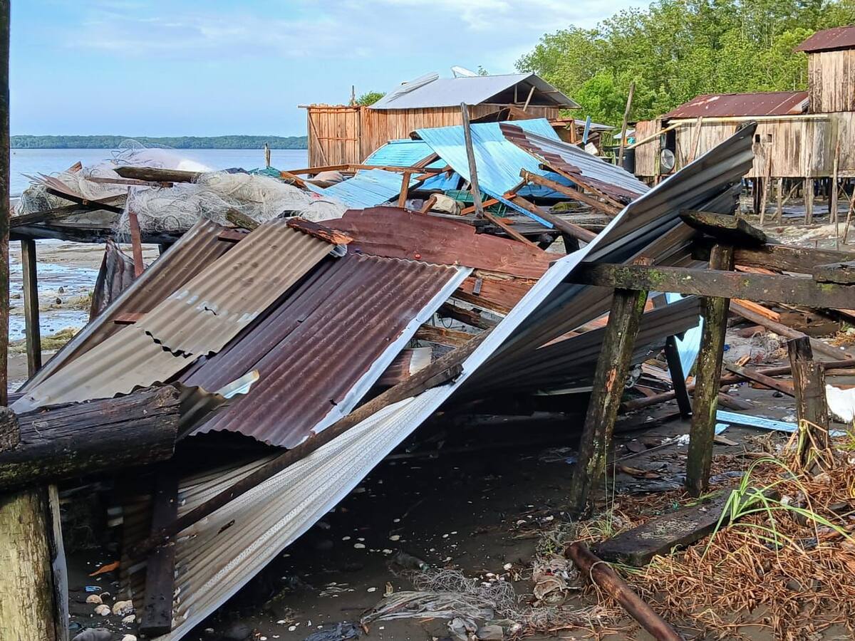 Tragedia en Timbiquí, Cauca, un muerto y más de 200 familias afectadas por vendaval