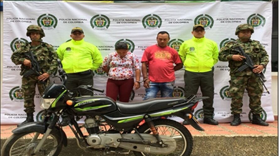 Autoridades capturaron a dos presuntos cabecillas urbanos del Clan del Golfo. Foto: Cortesía Policía de Córdoba