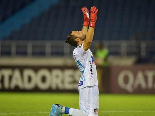 Sebastián Viera, arquero del Junior de Barranquilla. Foto: RAUL ARBOLEDA/AFP via Getty Images