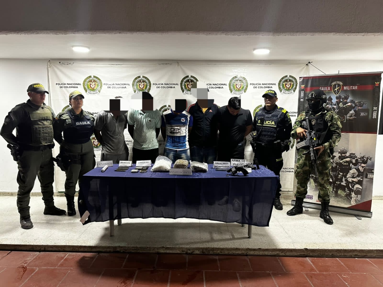 Capturados/ Policía Metropolitana de Santa Marta.