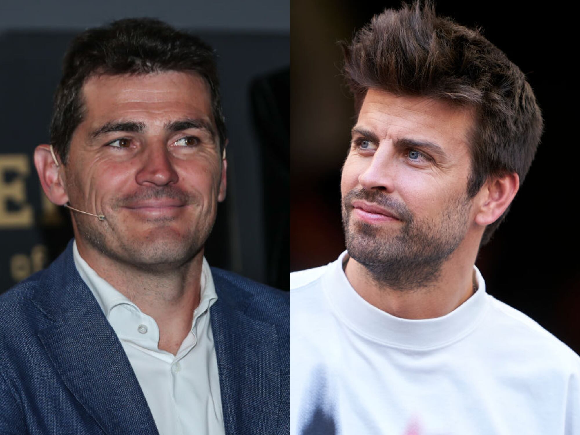 Iker Casillas y Gerard Piqué. Foto: (Photo By Irina R. Hipolito/Europa Press via Getty Images) / (Photo by Jose Manuel Alvarez/Quality Sport Images/Getty Images)