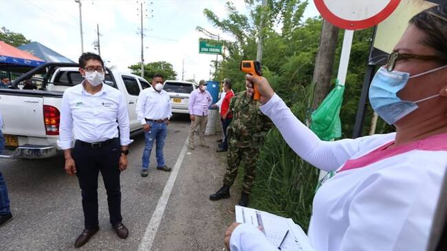 Pidió a los alcaldes de los 123 municipios mantener medidas como el pico y cédula.. Foto: Gobernación de Boyacá