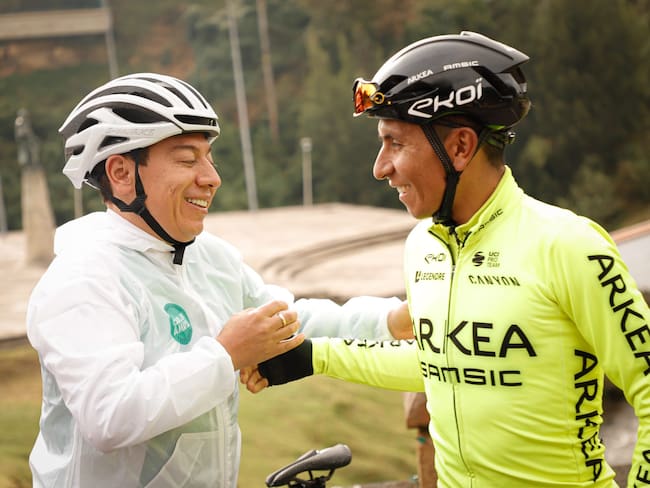 El ciclista Nairo Quintana mostró su apoyo a la candidatura presidencial de Carlos Amaya. Foto: Carlos Amaya