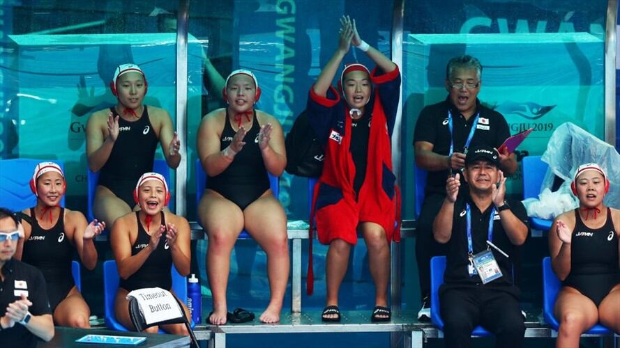 Corea del Sur apenas logró confeccionar un equipo un mes antes del inicio de la competición, llamando a antiguas nadadoras. Foto: Getty Images