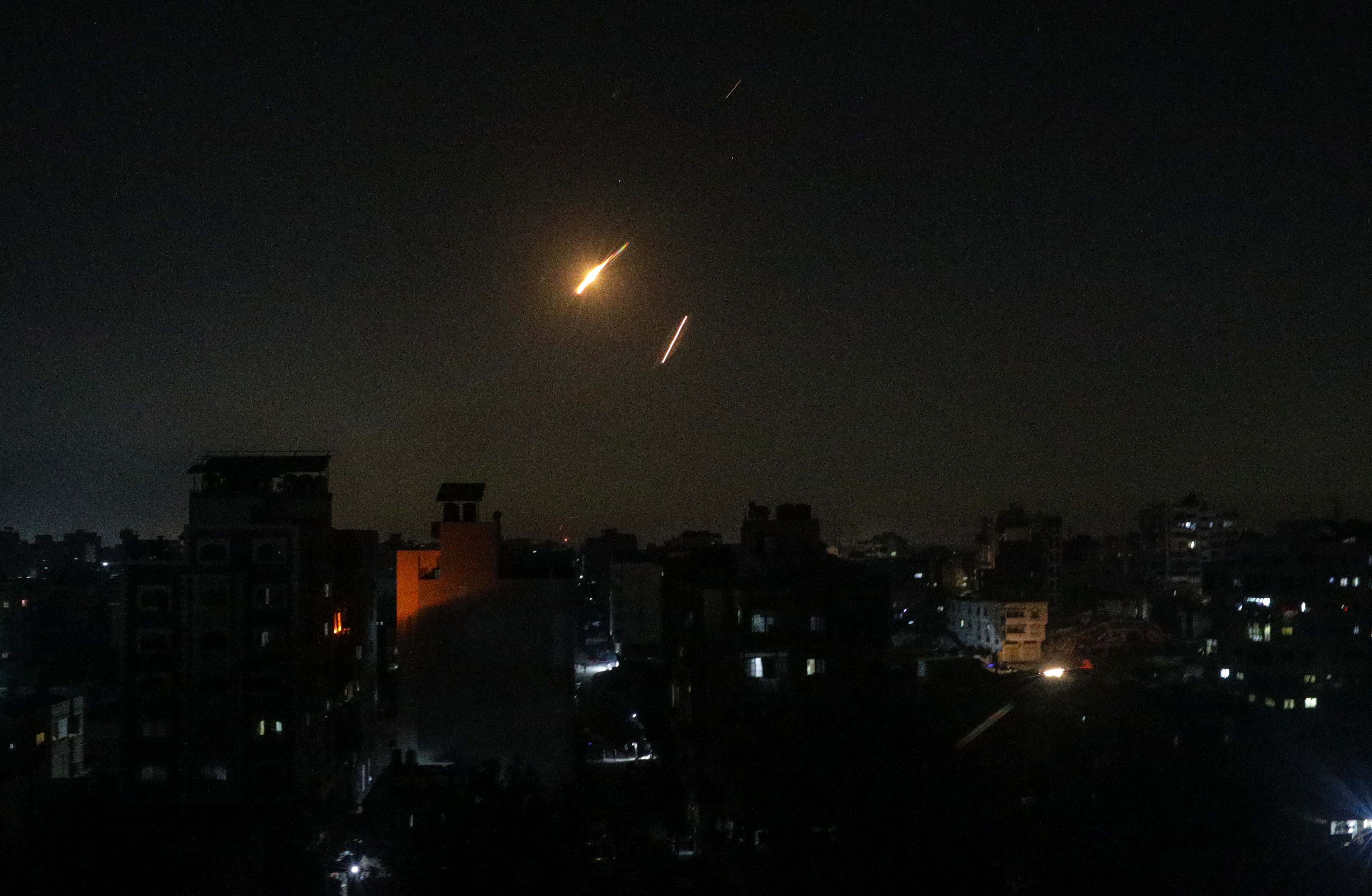 Bombardeo a Israel. Foto: EFE/EPA/MOHAMMED SABER
