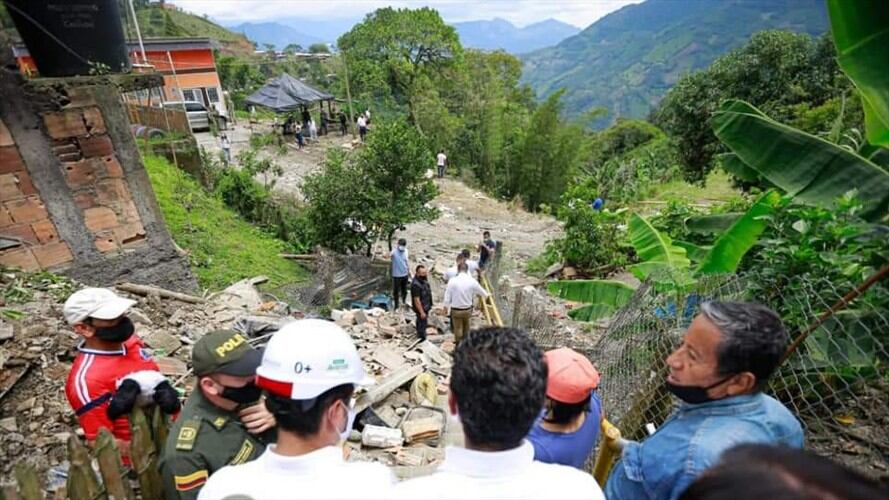 Al menos 10 viviendas quedaron totalmente destruidas.  . Foto: Gobernación de Boyacá