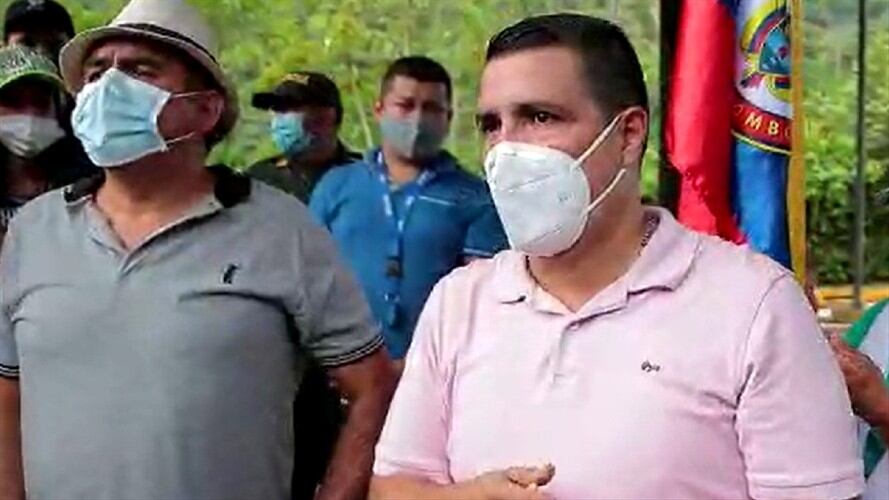 ALCALDE DE RIOENGRO. Foto:tomada del video.