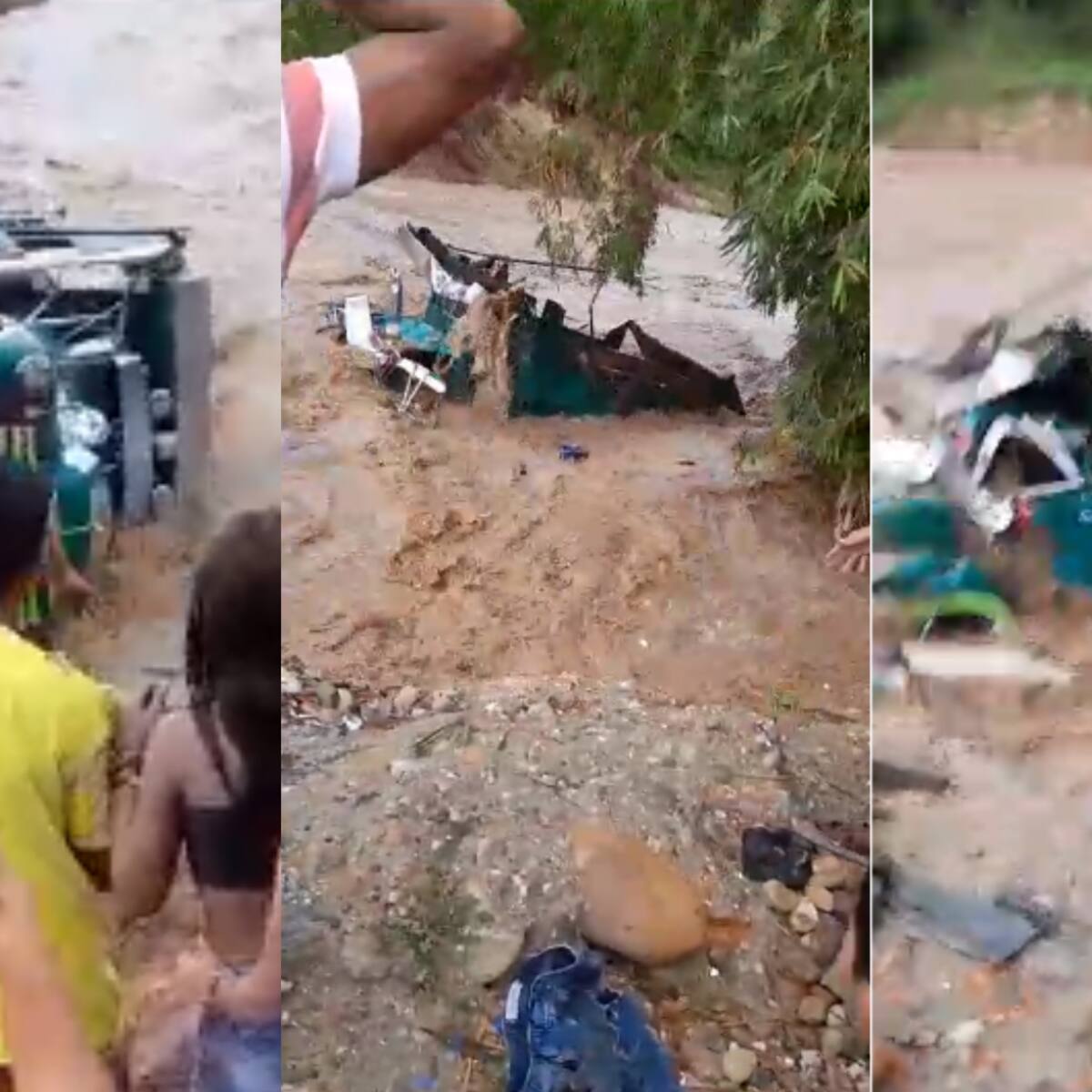Volqueta cayó al río de Oro y fue arrastrada por la corriente