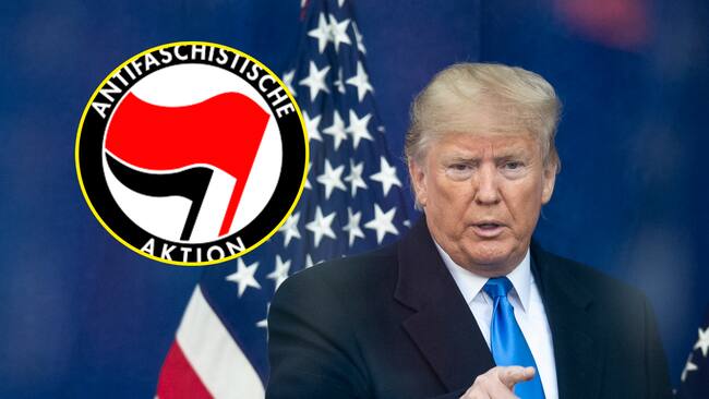 Trump designó como organización terrorista al movimiento antifascista en EE.UU. Foto: Getty Images.