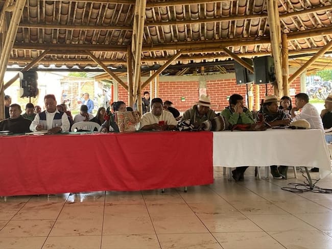 Diálogos entre el Gobierno y los indígenas del Cauca. Foto: Cortesía