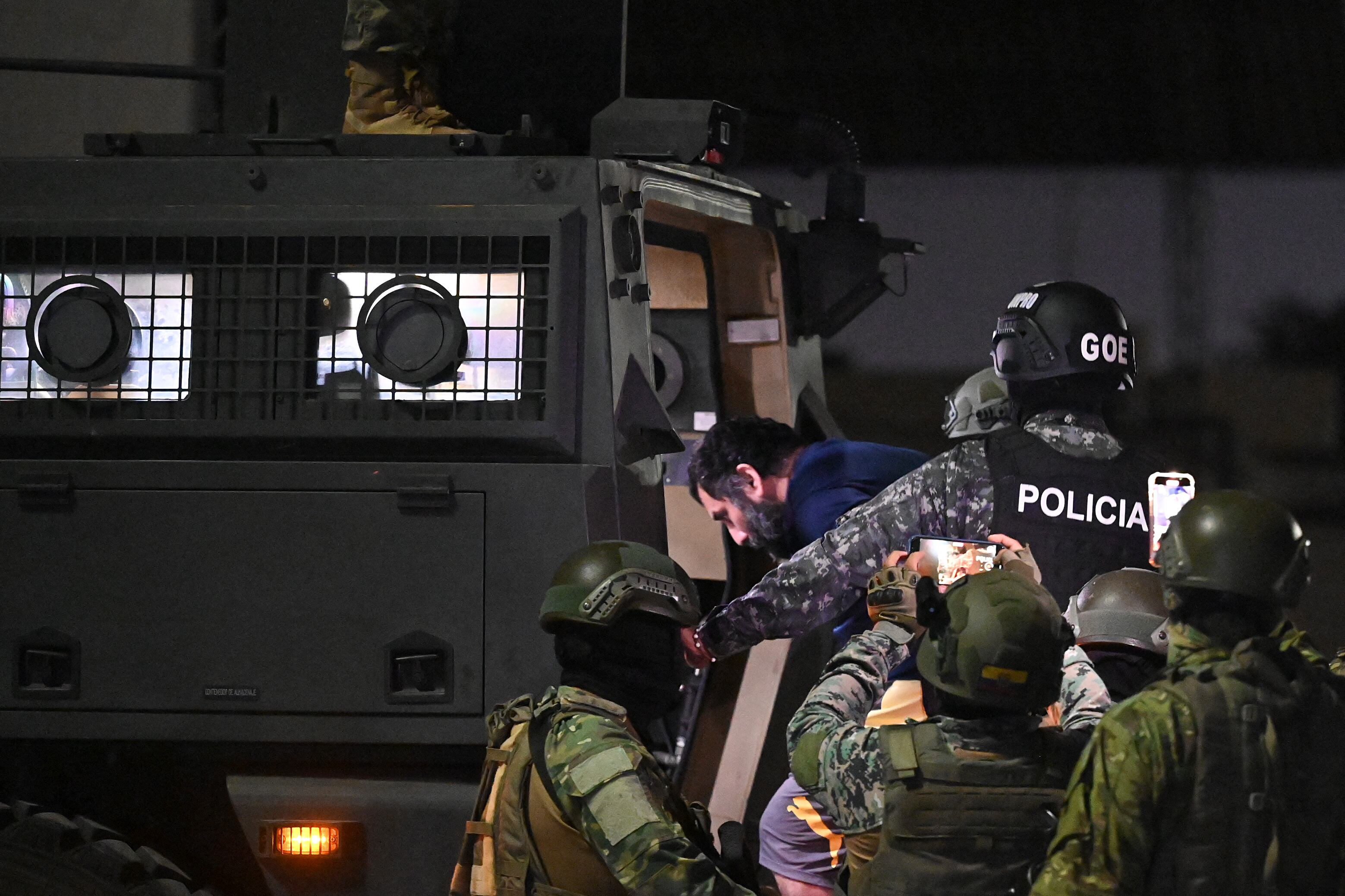 Captura de Adolfo Macias (C), alias Fito. Foto: MARCOS PIN/AFP via Getty Images.        