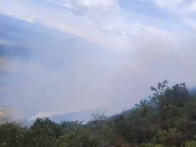 Incendio en zona rural de Cúcuta. / Foto: Video Bomberos Cúcuta.