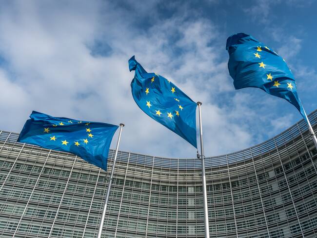 Banderas de la Unión Europea imagen de referencia. Foto: Getty Images.