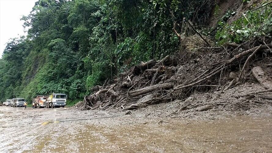 Vía Bogotá-Villavicencio sigue cerrada. Foto: Colprensa