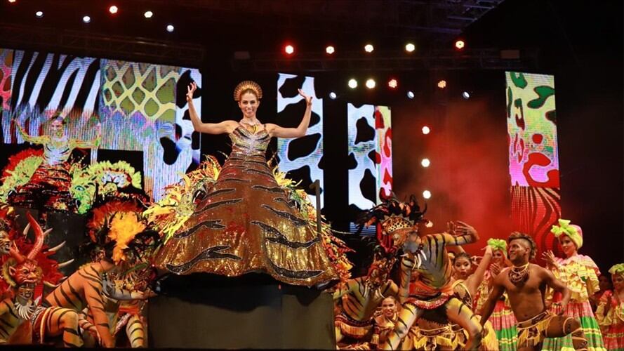 , Isabella Chams hizo un homenaje también a la comparsa de tradición Selva Africana. . Foto: Redacción W