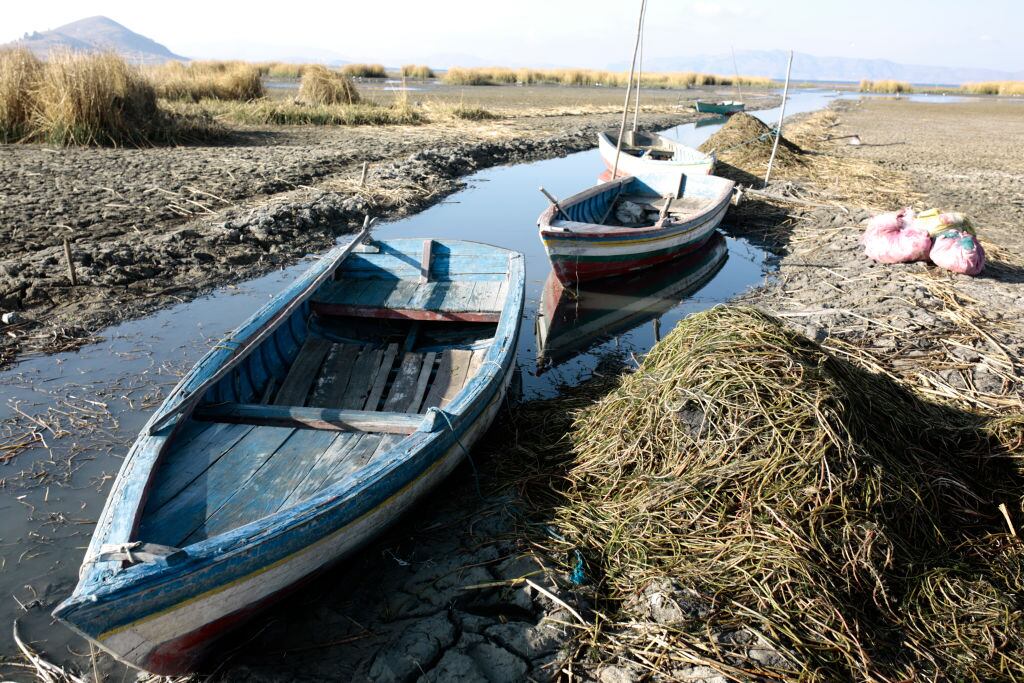 Sector del lago Titicaca en Bolivia. 29 de septiembre de 2023. Foto: Getty Images.