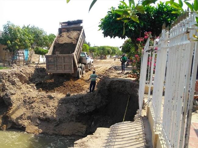 Según el Fondo Adaptación, Valorcon S.A tenía la responsabilidad de rehabilitar y reconstruir el alcantarillado de este municipio que resultó afectado por la ola invernal 2010-2011. Foto: Fondo Adaptación