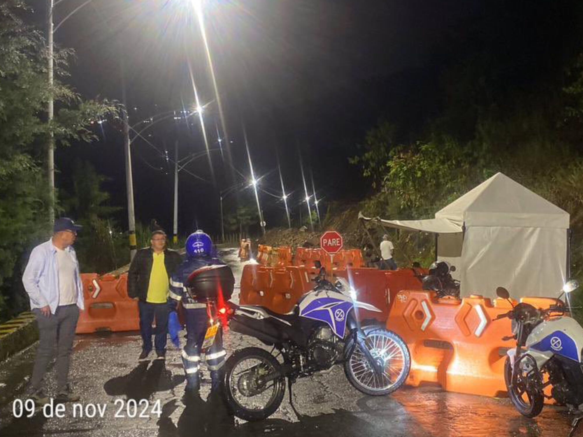 Vía a Santa Elena en Medellín. Foto: Secretaría de Movilidad de Medellín@sttmed