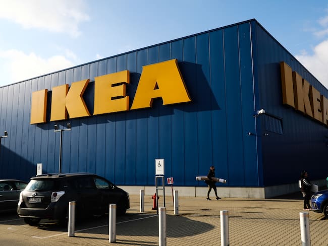 Ikea logo is seen on the shop in Krakow, Poland on November 20, 2021. (Photo by Jakub Porzycki/NurPhoto via Getty Images)