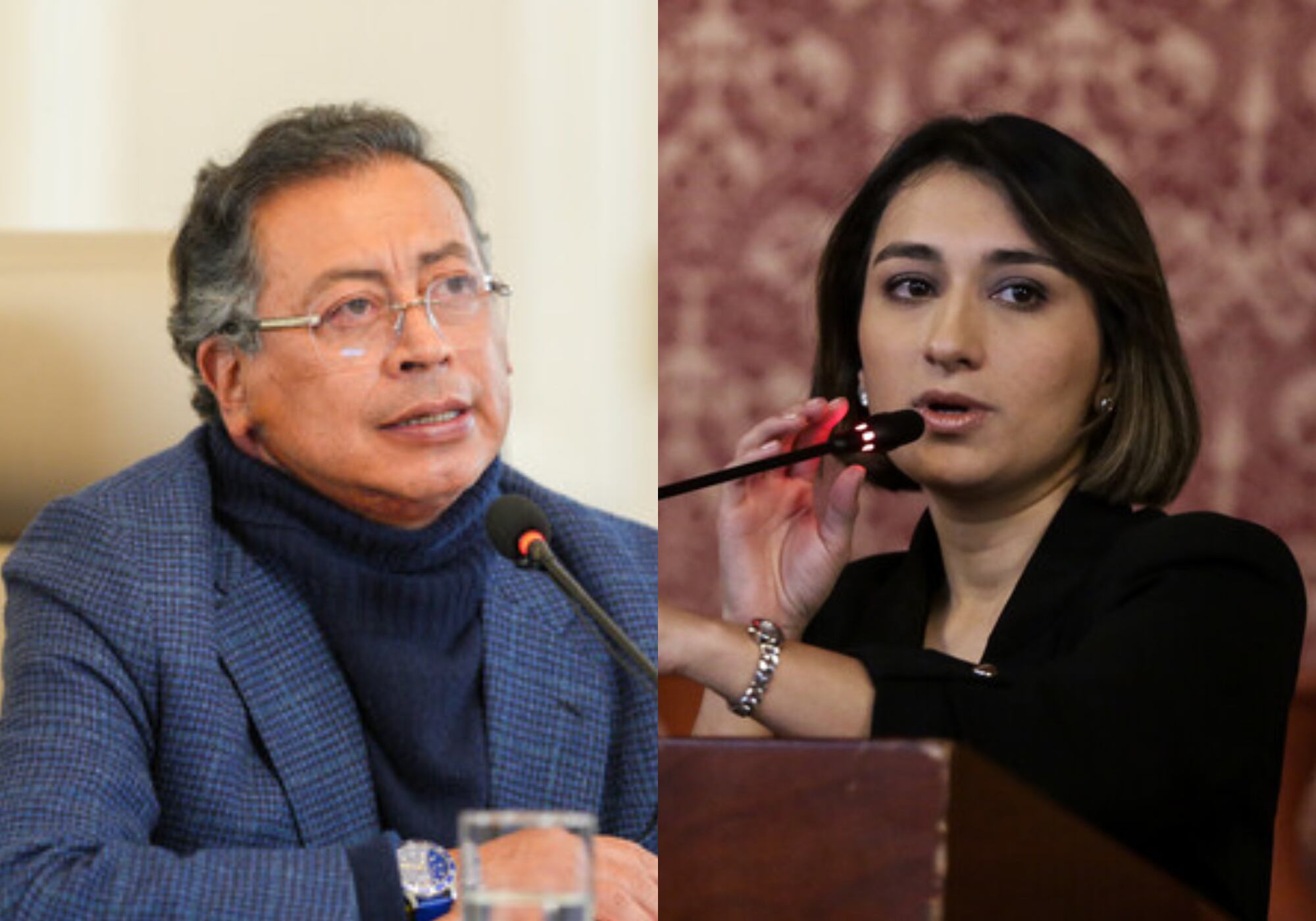 Gustavo Petro y Laura Sarabia. Foto: (Cortesía: Presidencia) / (Colprensa Catalina Olaya)