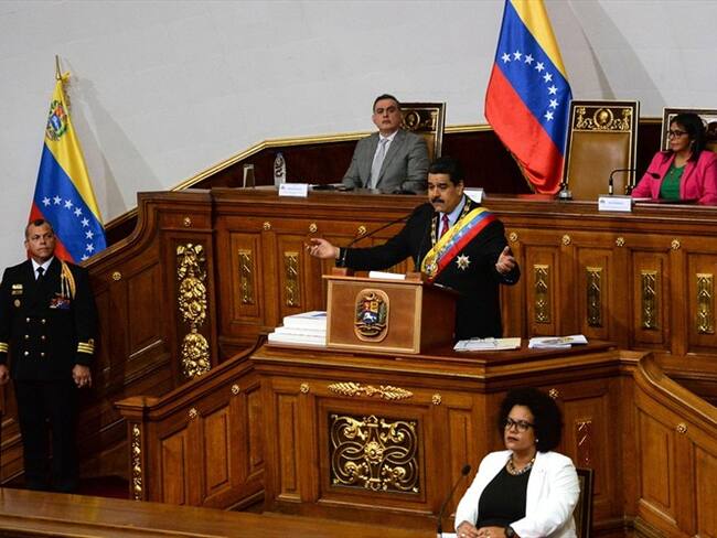 Nicolás Maduro entregó su mensaje anual en el que ponderó el 2017 como un capítulo "heroico" para el país. Foto: Getty Images