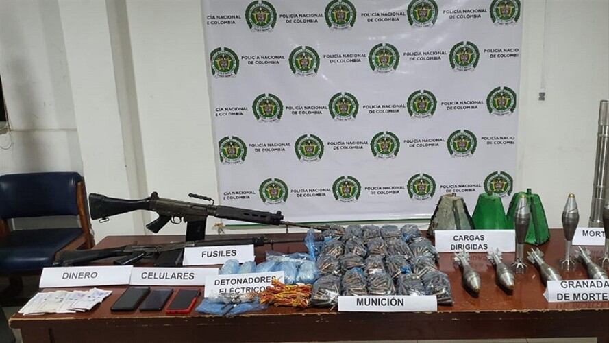 Hallan material de guerra de la disidencia de las Farc en Norte de Santander. Foto: Cortesía